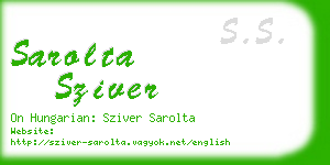 sarolta sziver business card